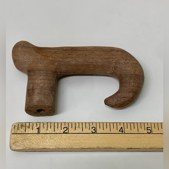 Vintage Hand Carved Wooden Cane Walking Stick Umbrella Handle - Picture 10 of 11